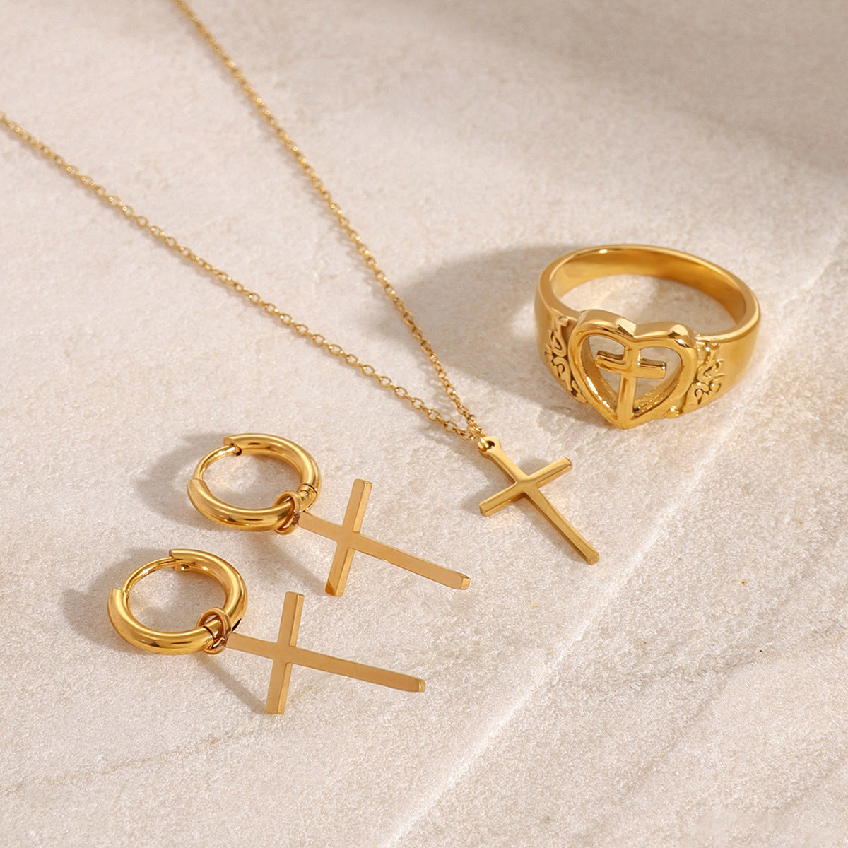 Stainless Steel Cross Pendant Necklace