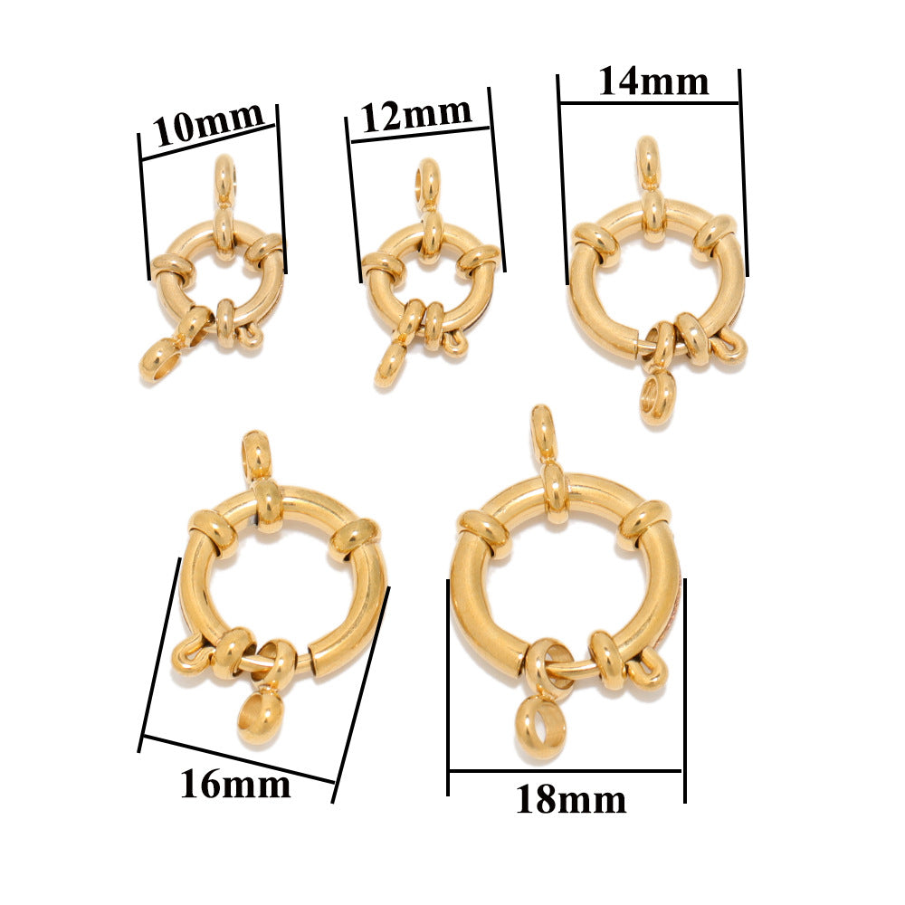 4 Pack Stainless Steel 18K Gold PVD Spring Clasp