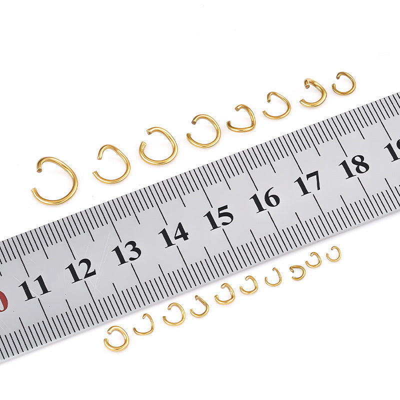 100 Pack Stainless Steel 18K Gold PVD Jump Ring