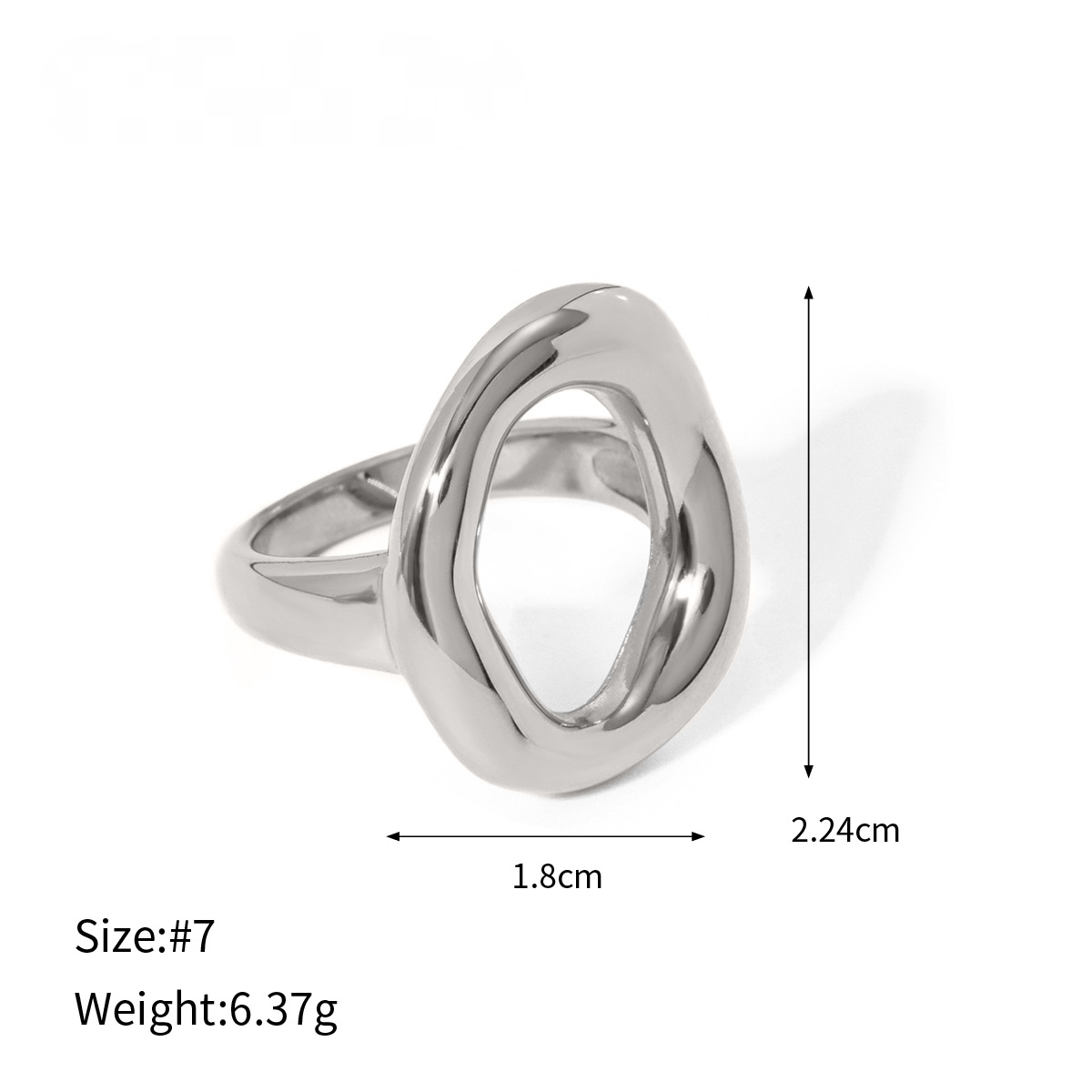 Stainless Steel Geometric Ring Combination