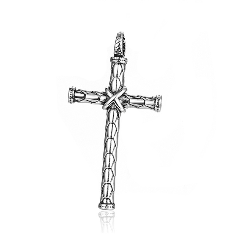 Vintage Pattern Cross Stainless Steel Necklace
