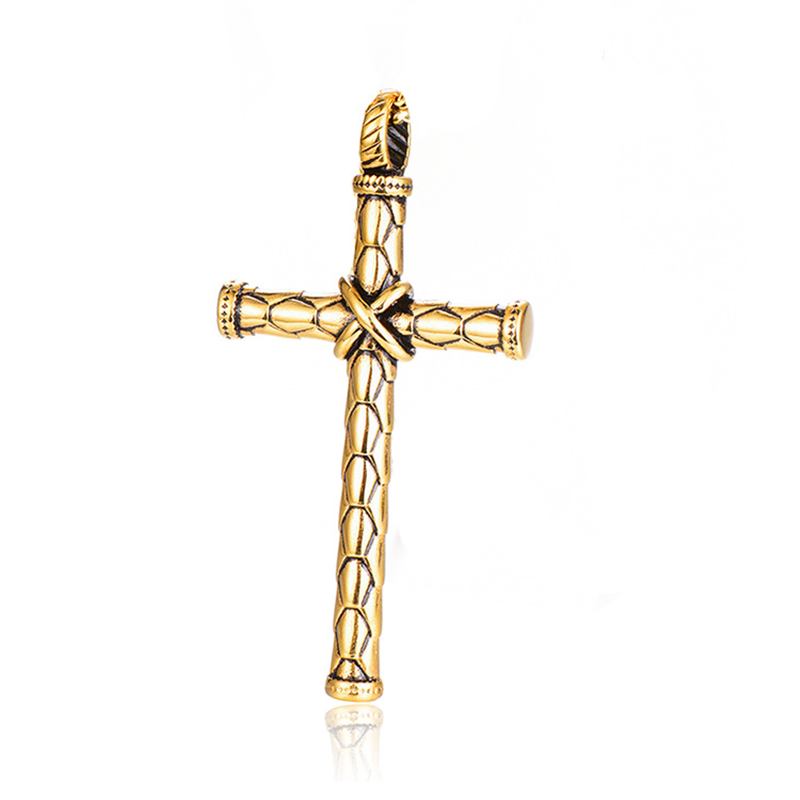 Vintage Pattern Cross Stainless Steel Necklace