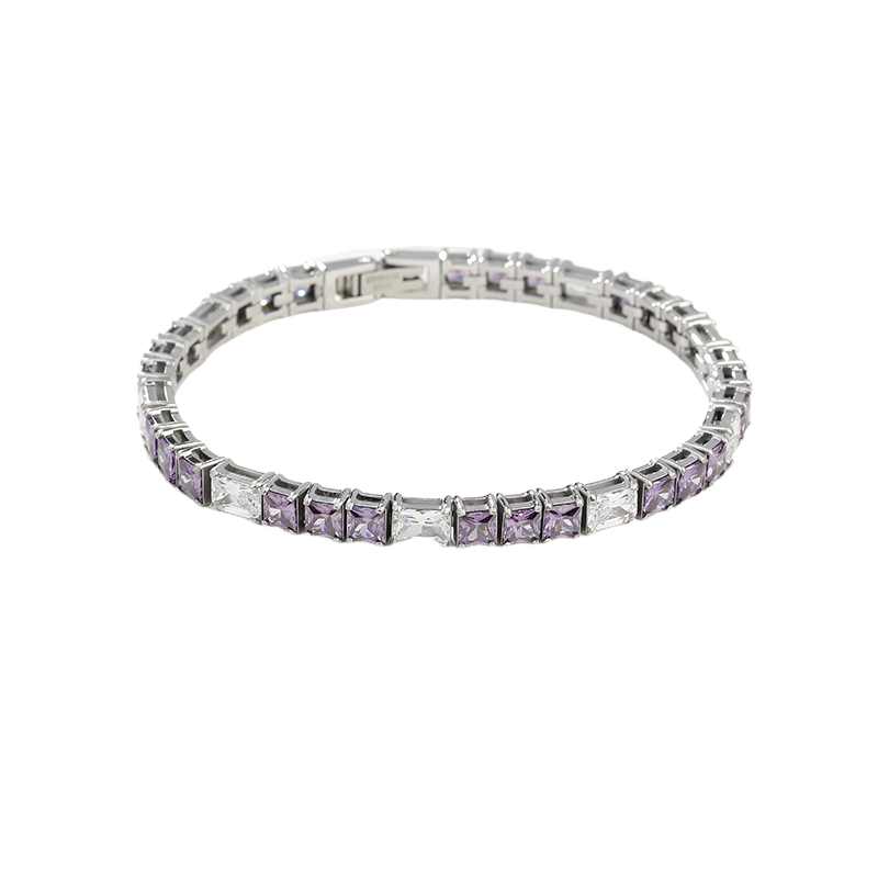 3x3MM Square Cubic Zirconia Tennis Bracelet