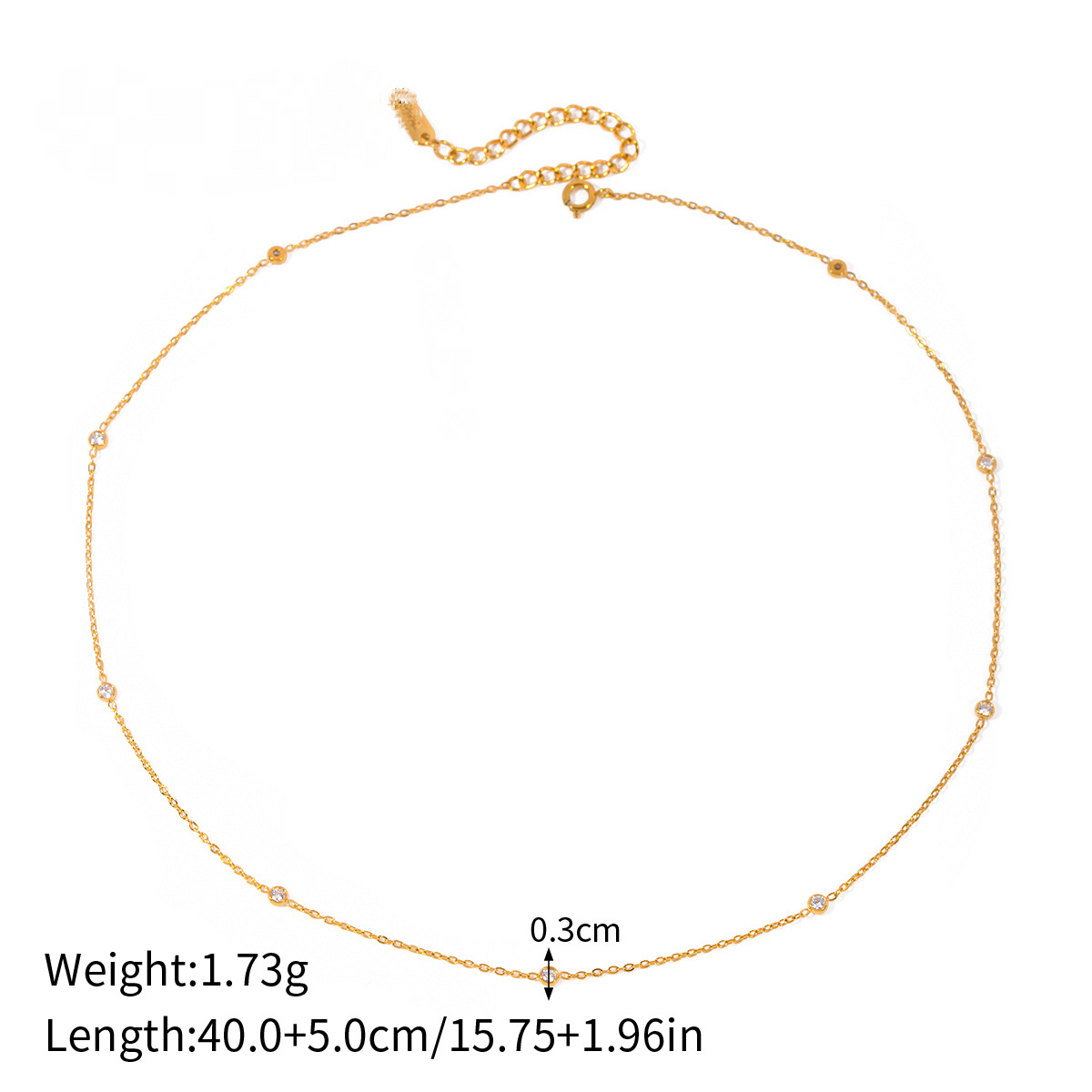 Stainless Steel U-shaped Horseshoe Snake Chain Necklace