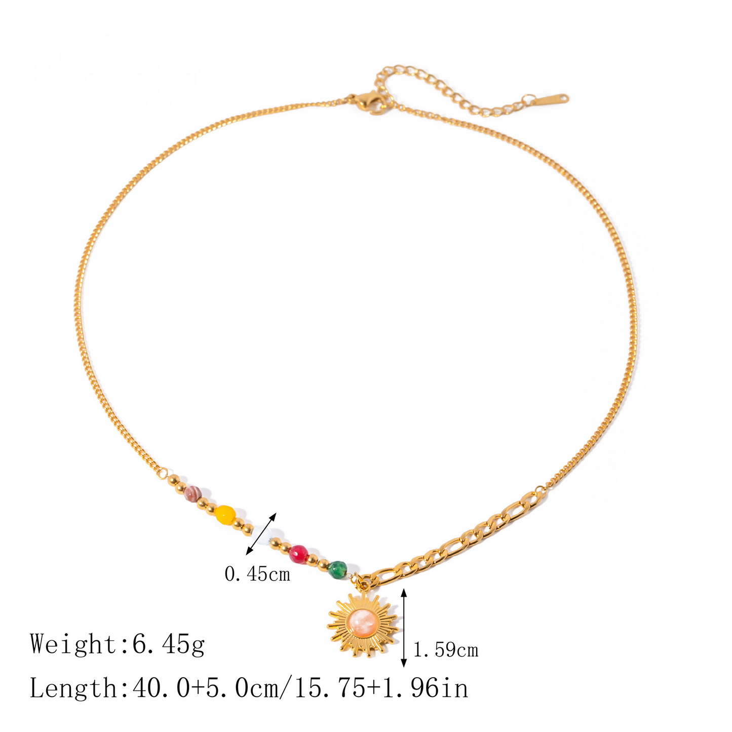 Stainless Steel Beach Vacation Necklace Combination