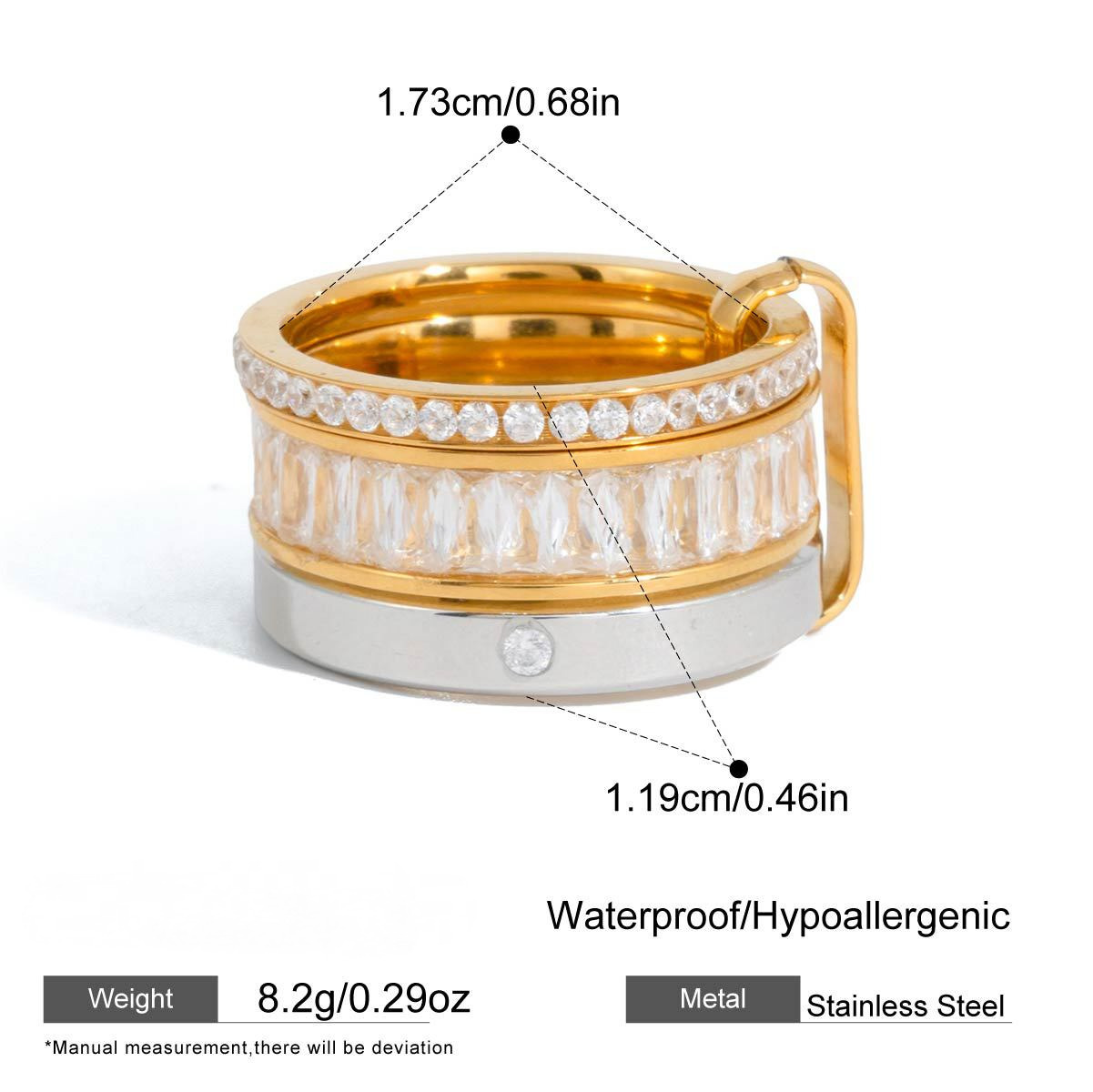 Stainless Steel Multi-ring Stackable Rings