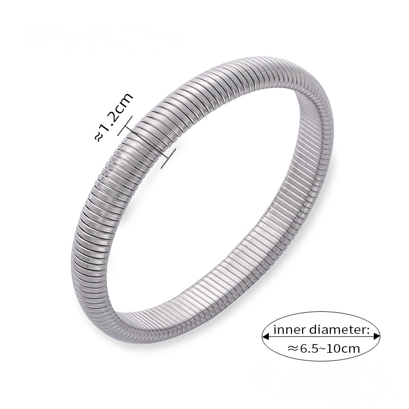Stainless Steel Elastic Stripe Bracelet