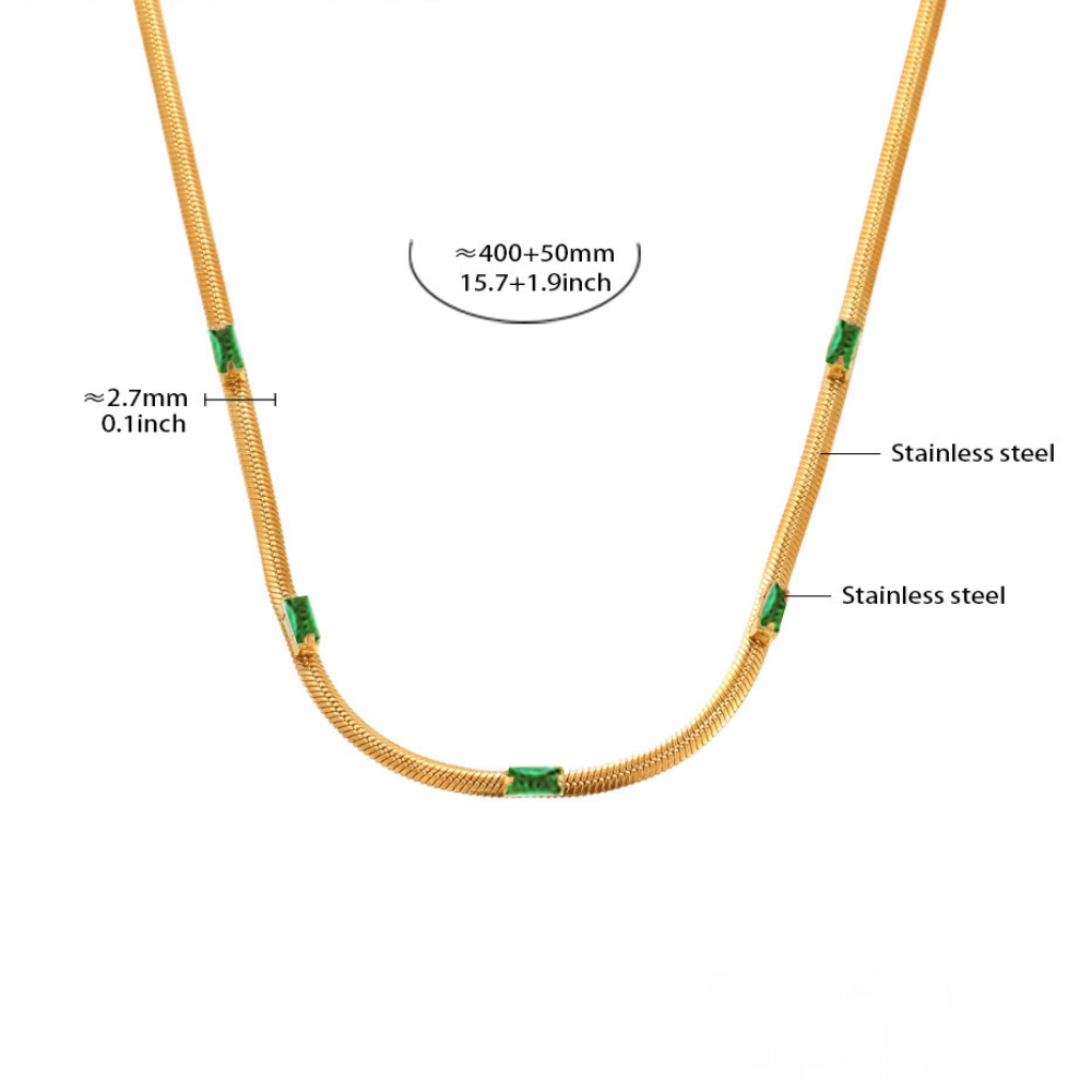Stainless Steel OT Buckle Paper Clip Necklace