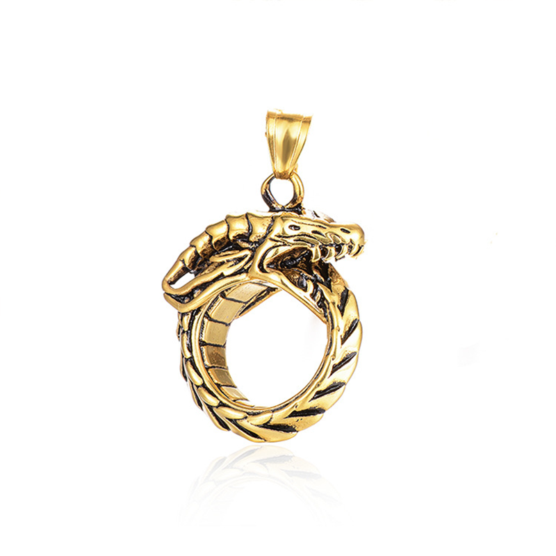 Collier Ouroboros en acier inoxydable