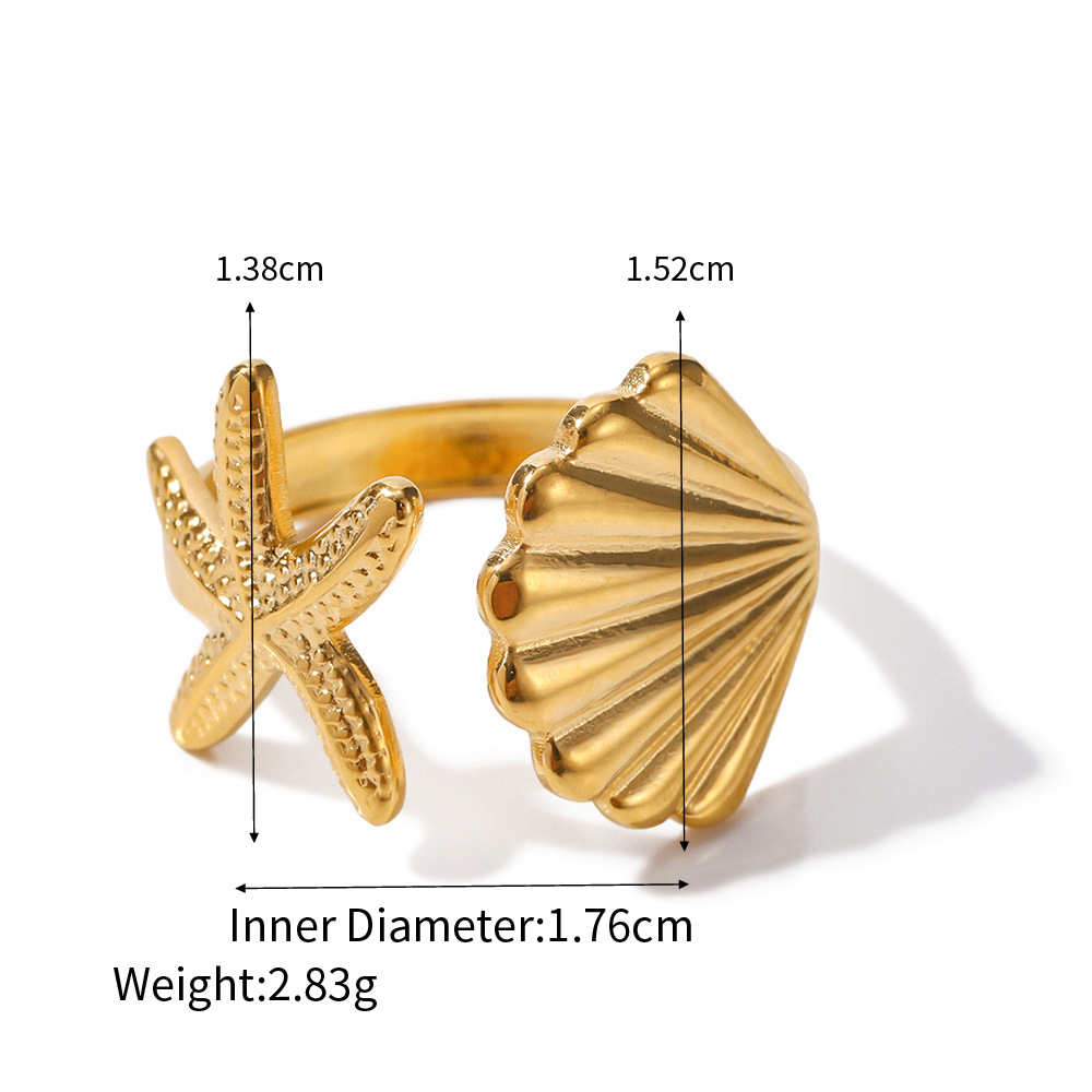 Stainless Steel Ocean Series Ring Combination
