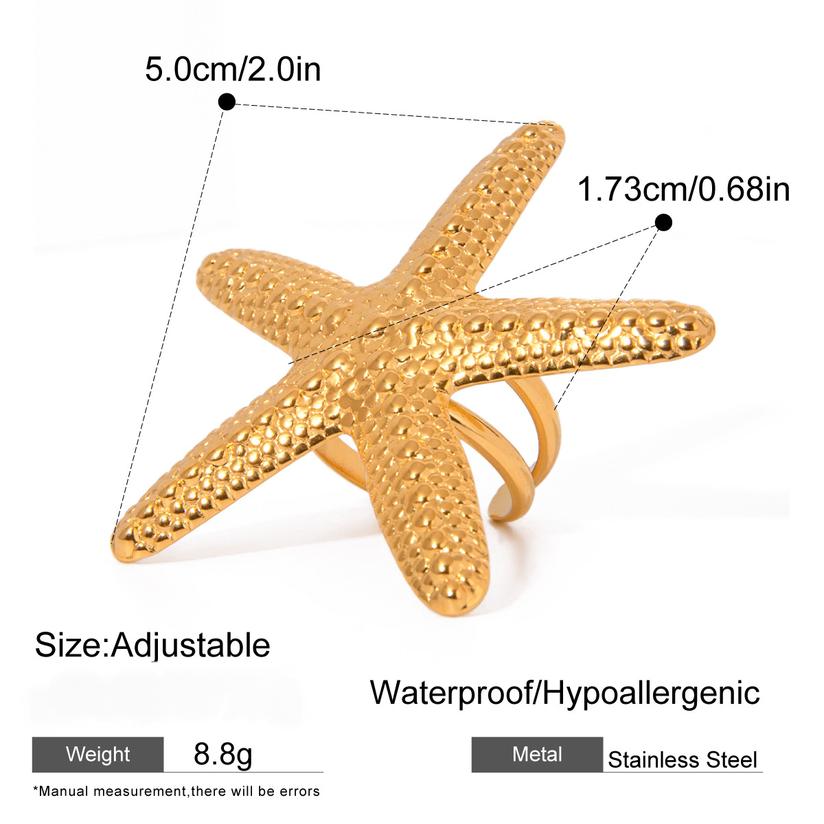 Stainless Steel Ocean Series Ring Combination