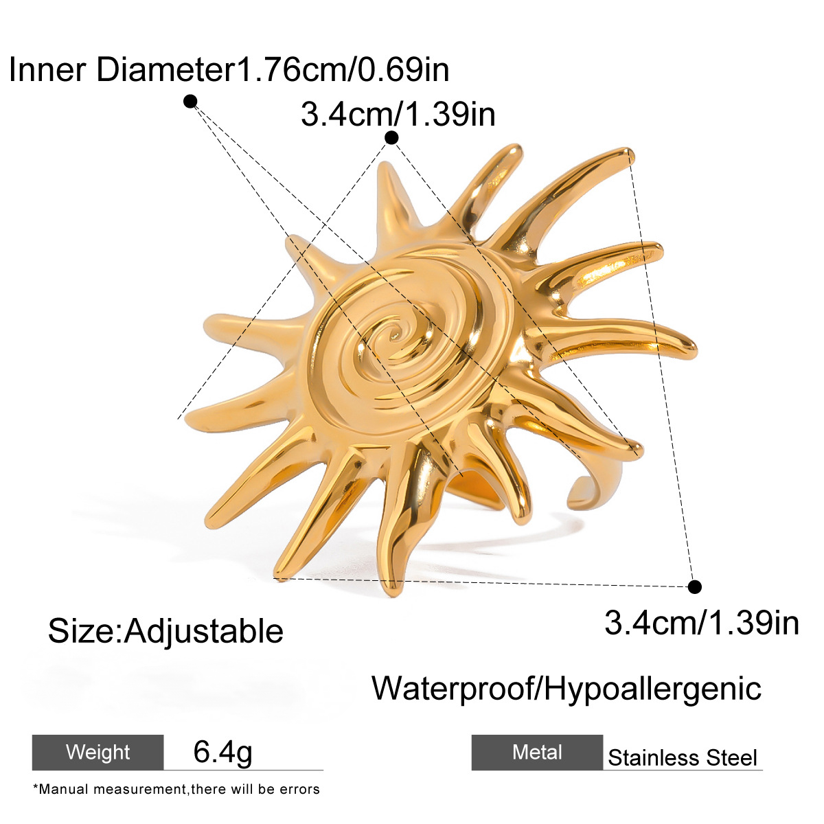 Stainless Steel Ocean Series Ring Combination