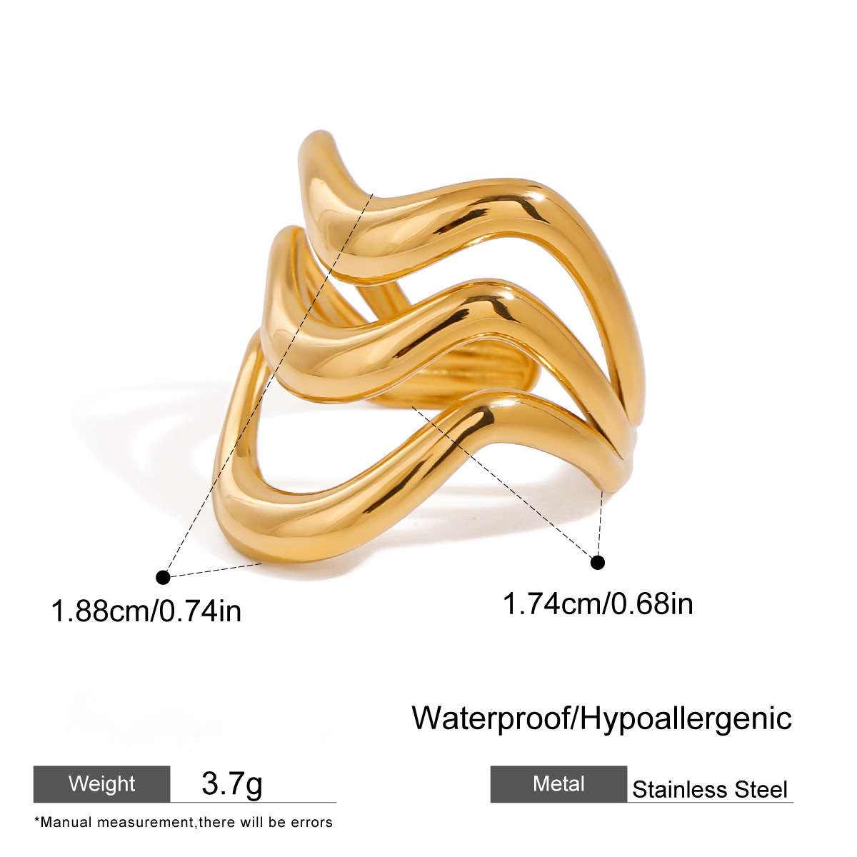 Stainless Steel Ocean Series Ring Combination