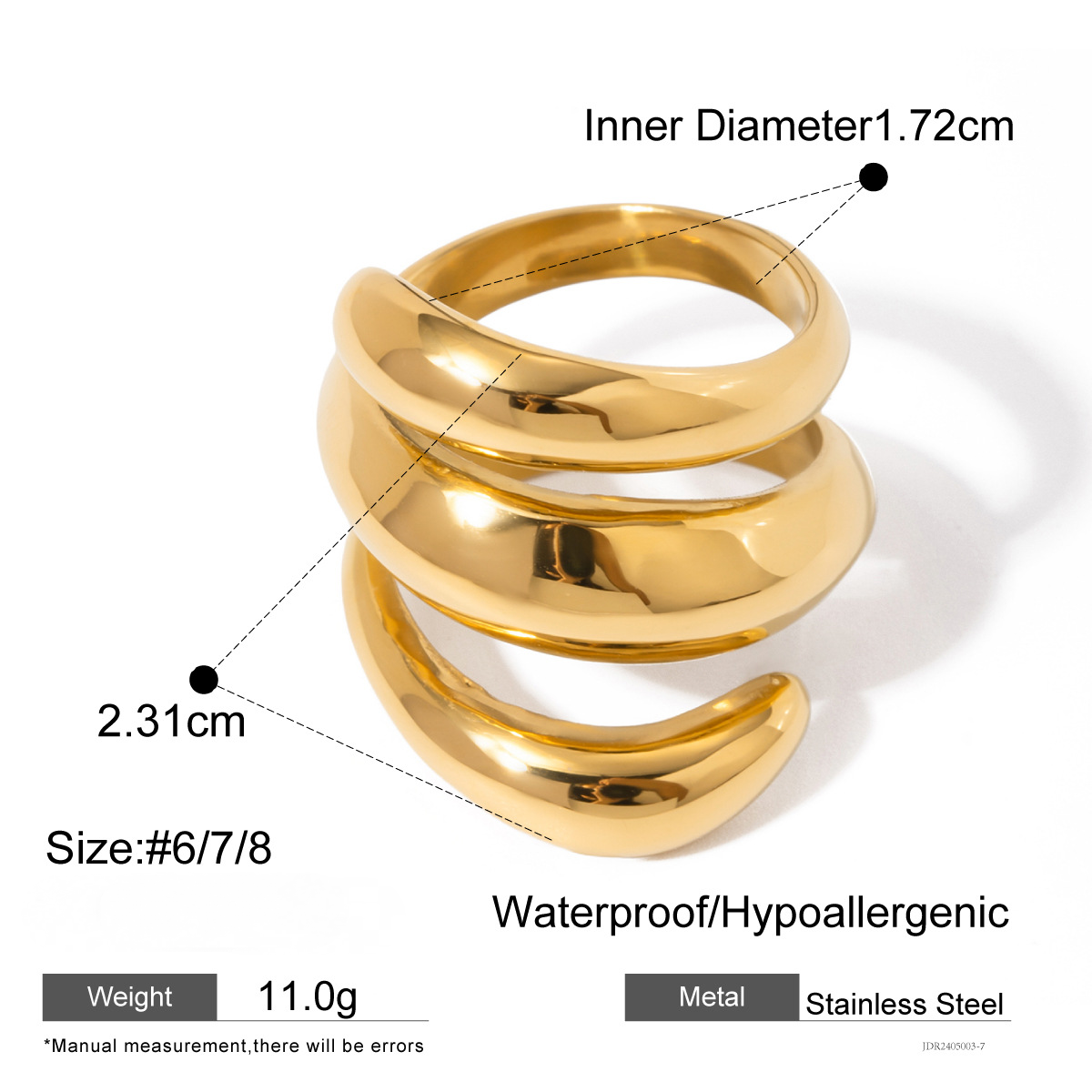 Stainless Steel Ocean Series Ring Combination