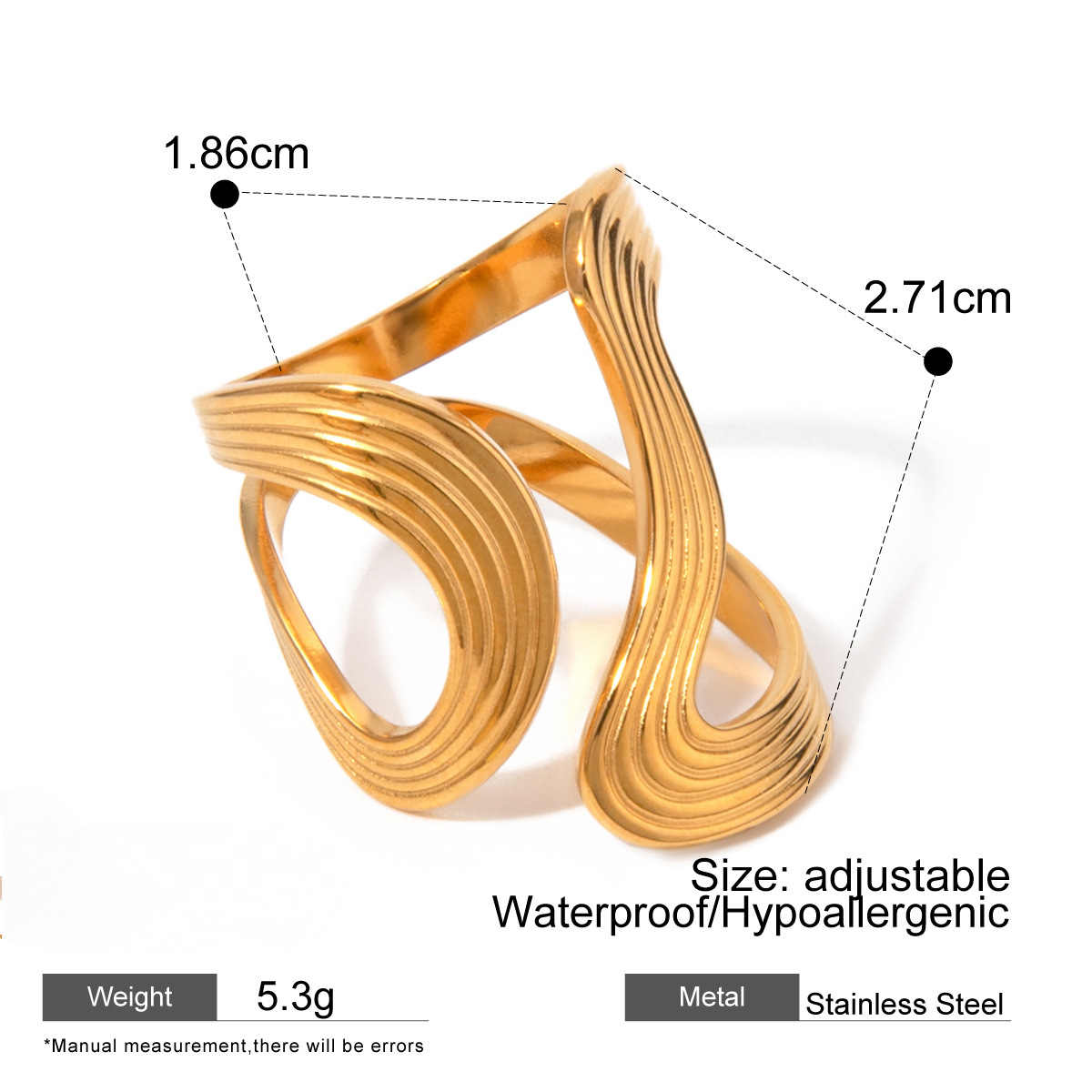 Stainless Steel Ocean Series Ring Combination