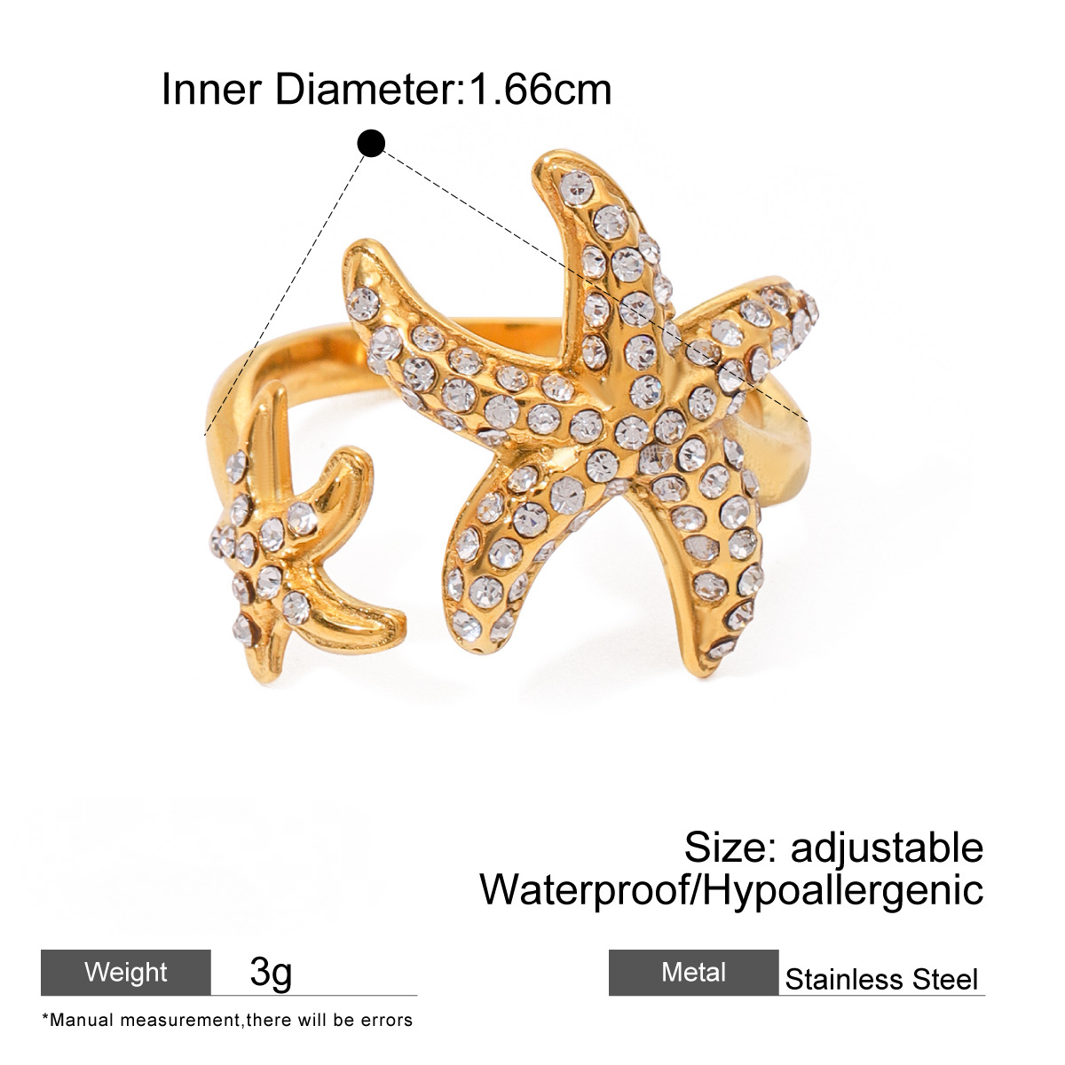 Stainless Steel Ocean Series Ring Combination