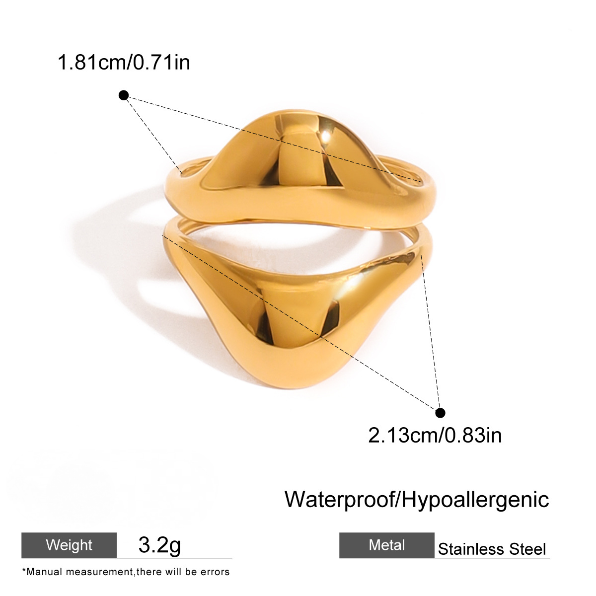 Stainless Steel Ocean Series Ring Combination