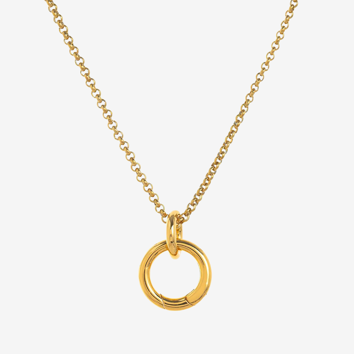 Stainless Steel Spring Buckle Chain Necklace