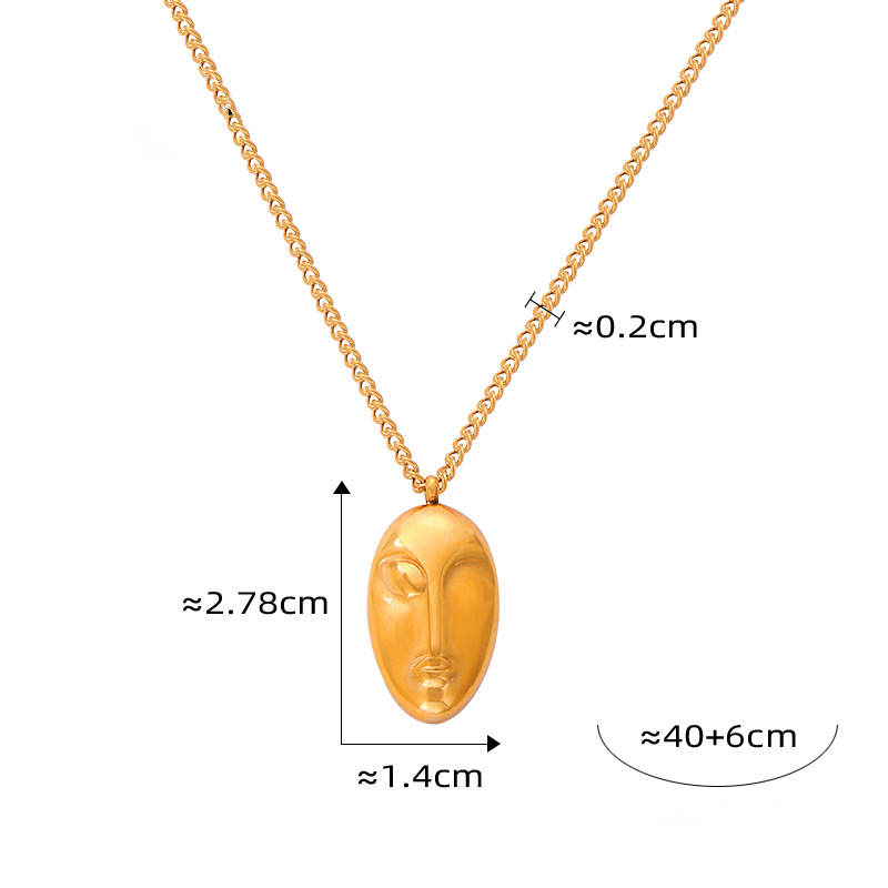 Heart Round Pendant Stainless Steel Freshwater Pearl Necklace