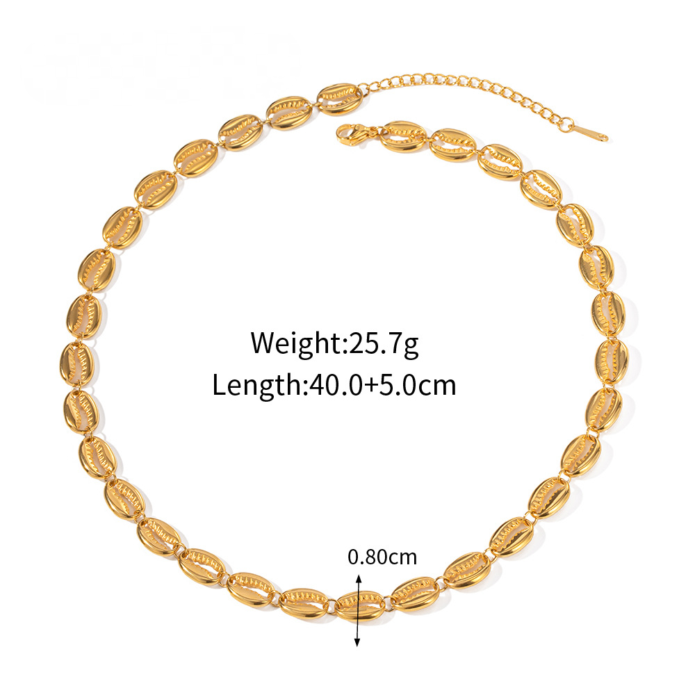 Stainless Steel Beach Vacation Necklace Combination