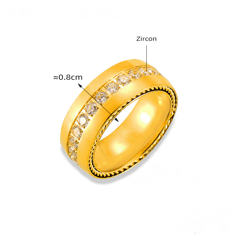 Stainless Steel Personalized Cubic Zirconia Ring