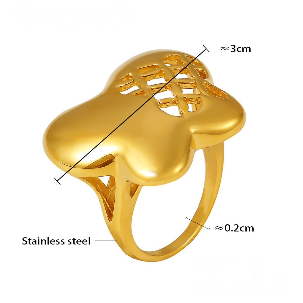 Stainless Steel Butterfly Hollow Ring