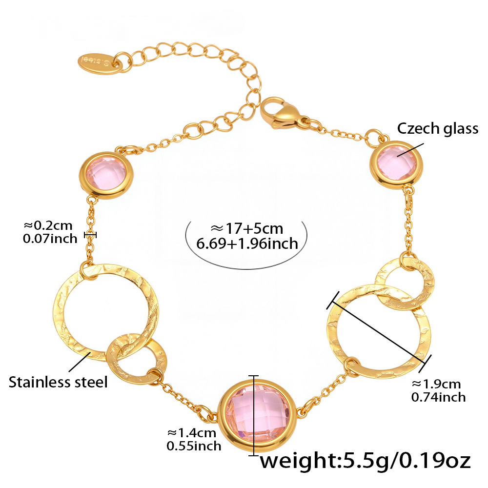 Super Sparkling Transparent Czech Glass Bracelet