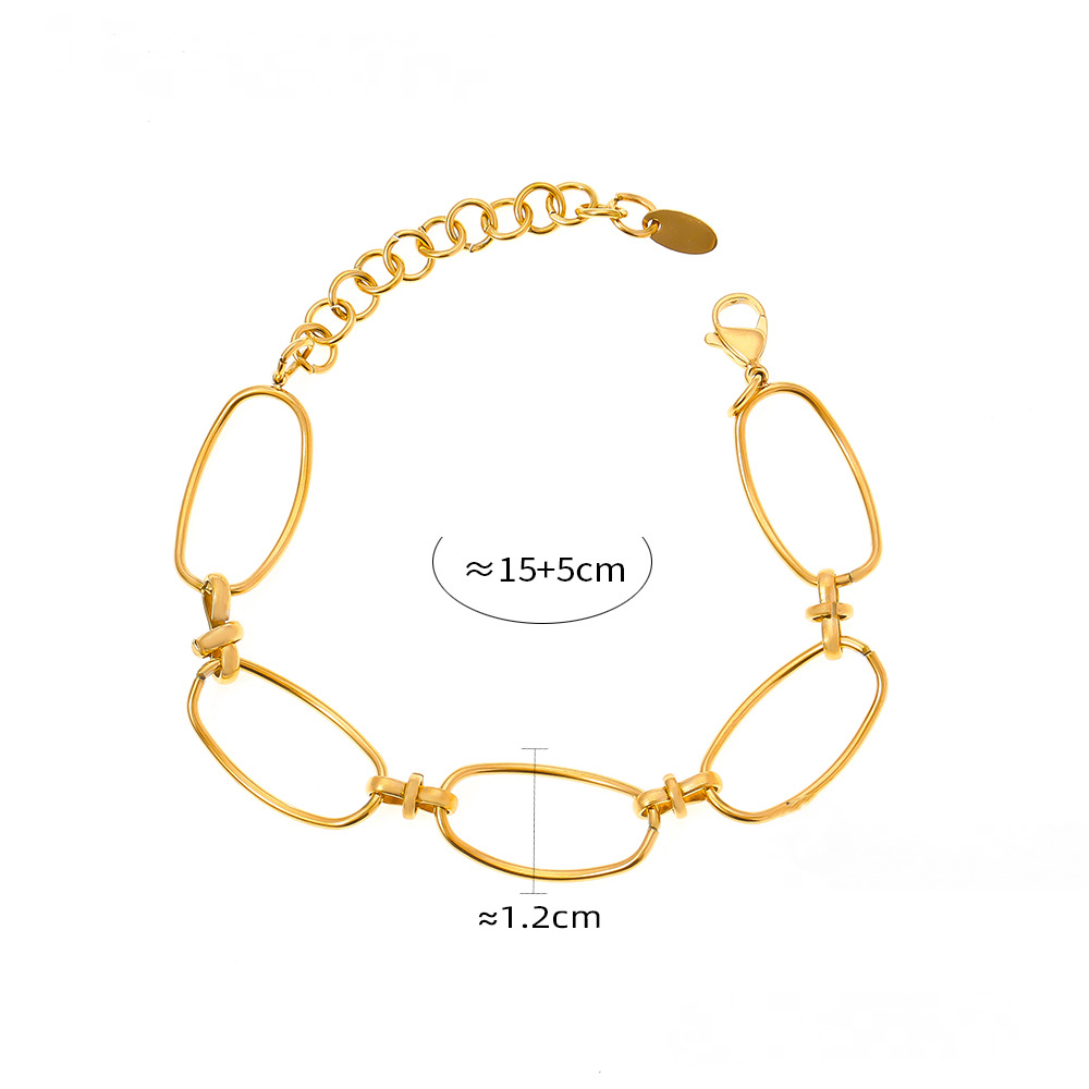 Minimalist Style Large Geometric Splicing Bracelet