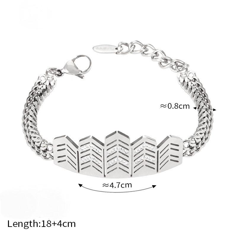 Geometric Hollow Flag Shape Pendant Necklace Bracelet Jewelry Suit