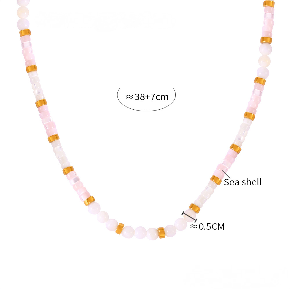 Seashell Beaded Bracelet Necklace Jewelry Suit