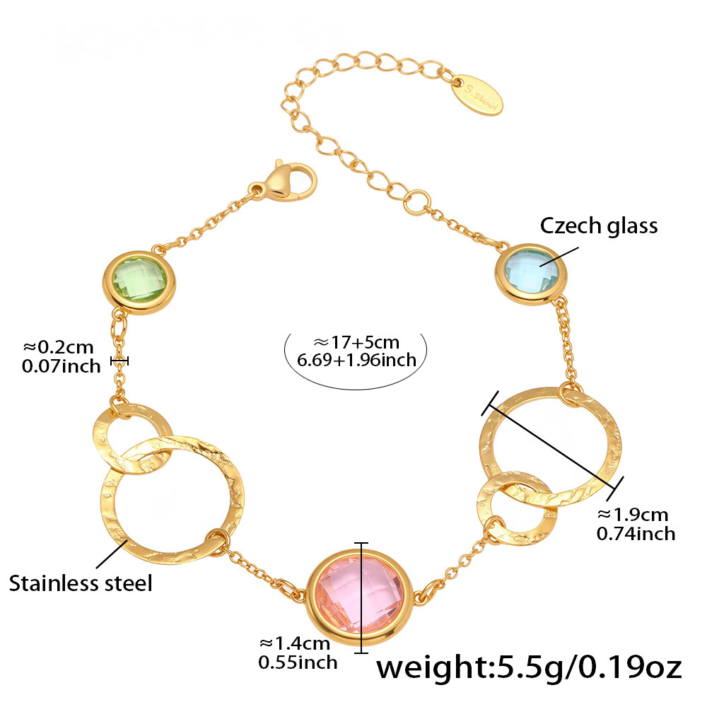 Super Sparkling Transparent Czech Glass Bracelet