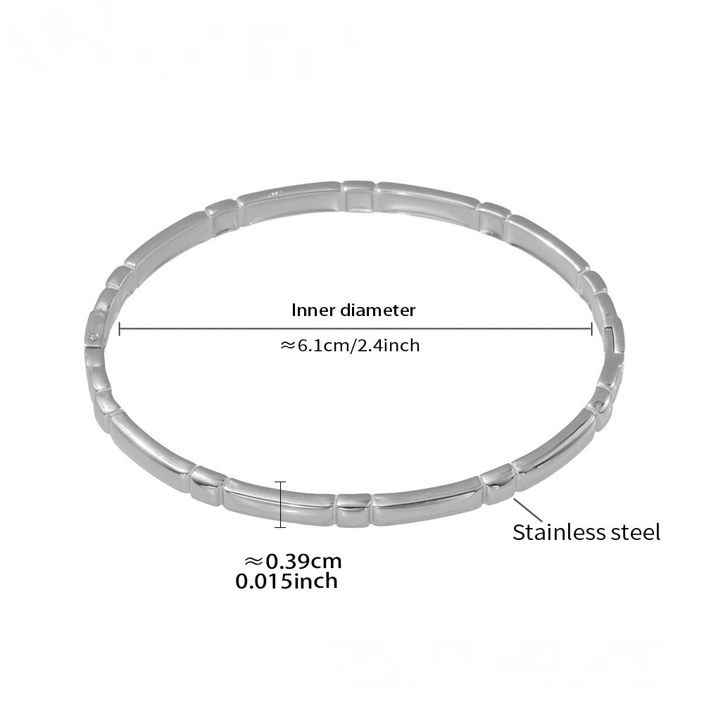 Fine Check Stainless Steel Bracelet
