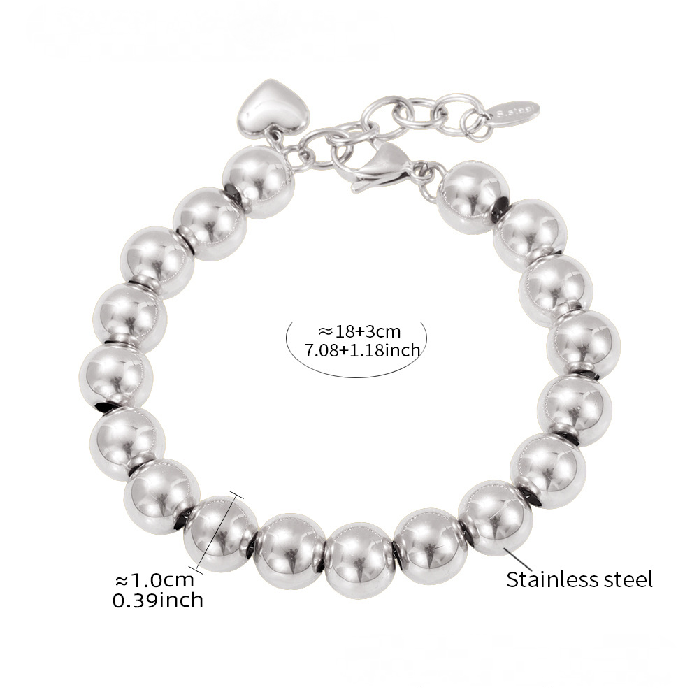 Hollow Round Beads Stainless Steel Bracelet