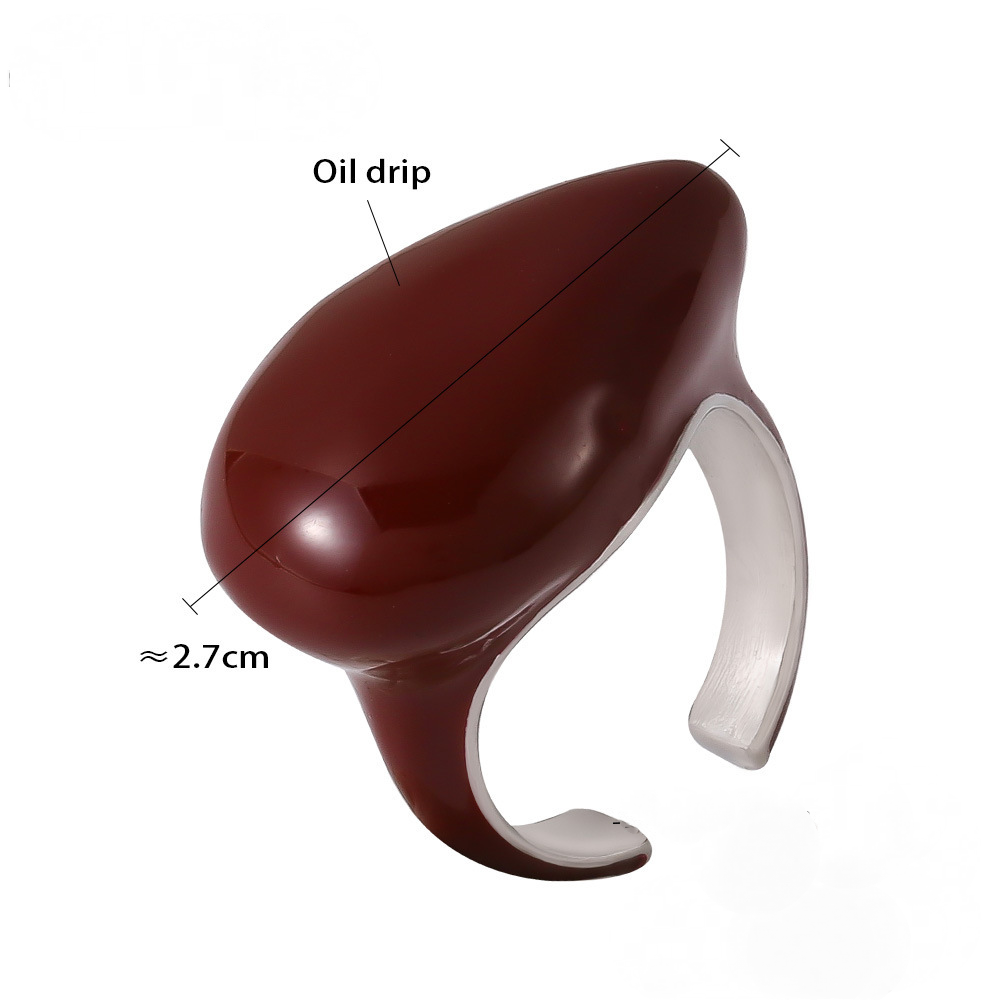 Stainless Steel Water Dropshaped Oil Drop Ring
