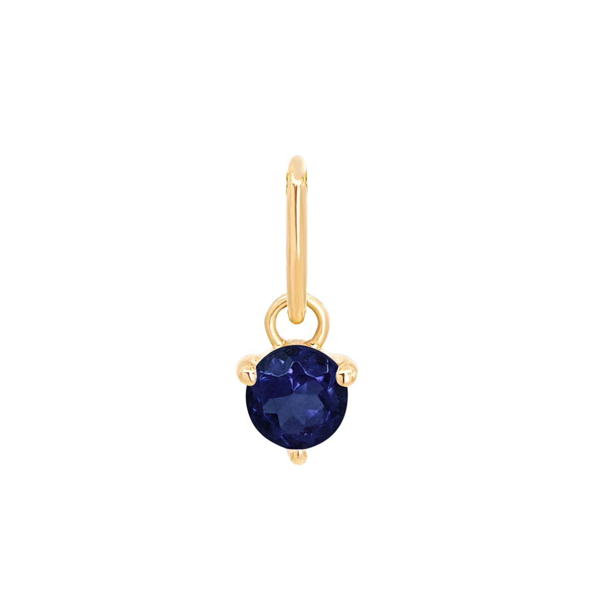 Stainless Steel Round Simple Birthstone Pendant