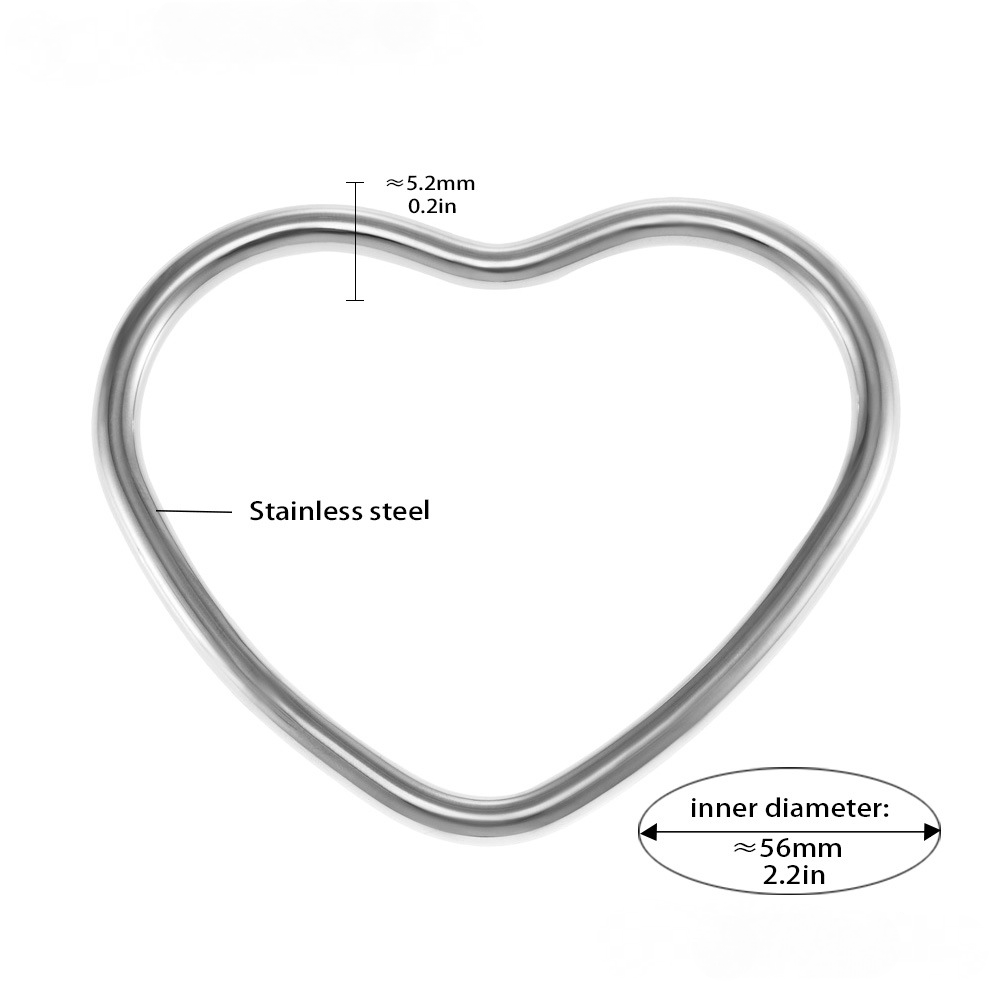 Polished Stainless Steel Heart Shape Bracelet