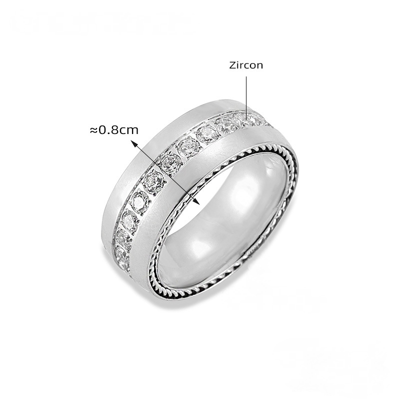 Stainless Steel Personalized Cubic Zirconia Ring
