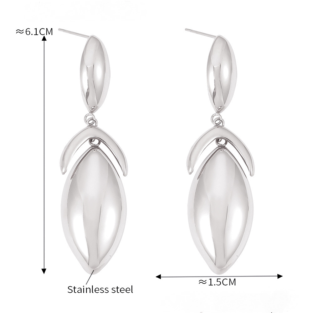 Stainless Steel Geometric Drop Earrings