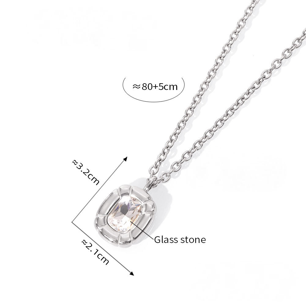 Textured Oval Inlay Cubic Zirconia Necklace Bracelet Earrings Ring Jewelry Suit