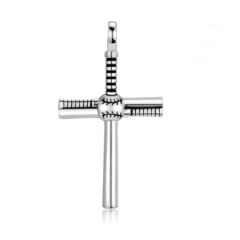 Stainless Steel Ball Cross Necklace