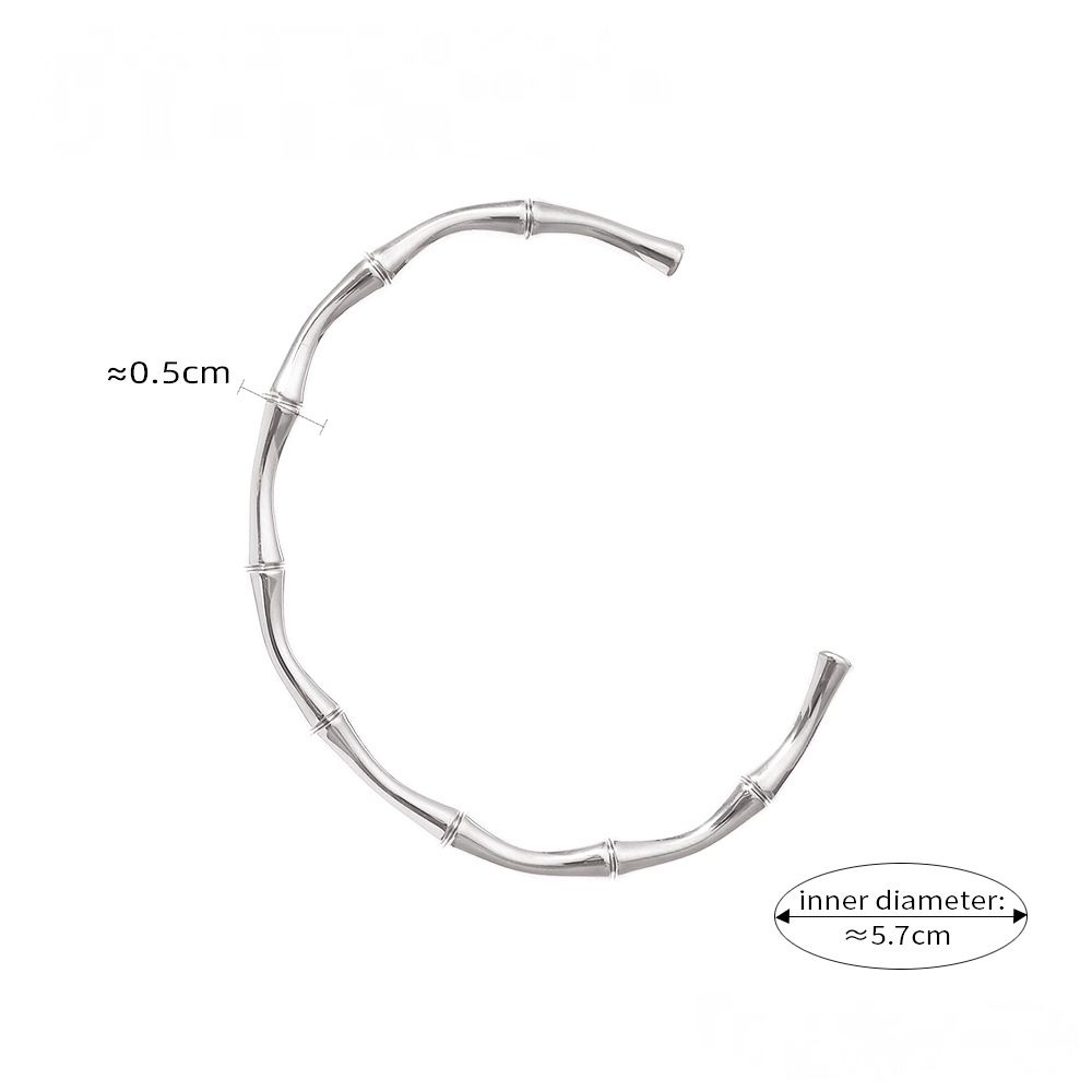 Bamboo Stitching Design Earrings Necklace Bracelet Jewelry Suit