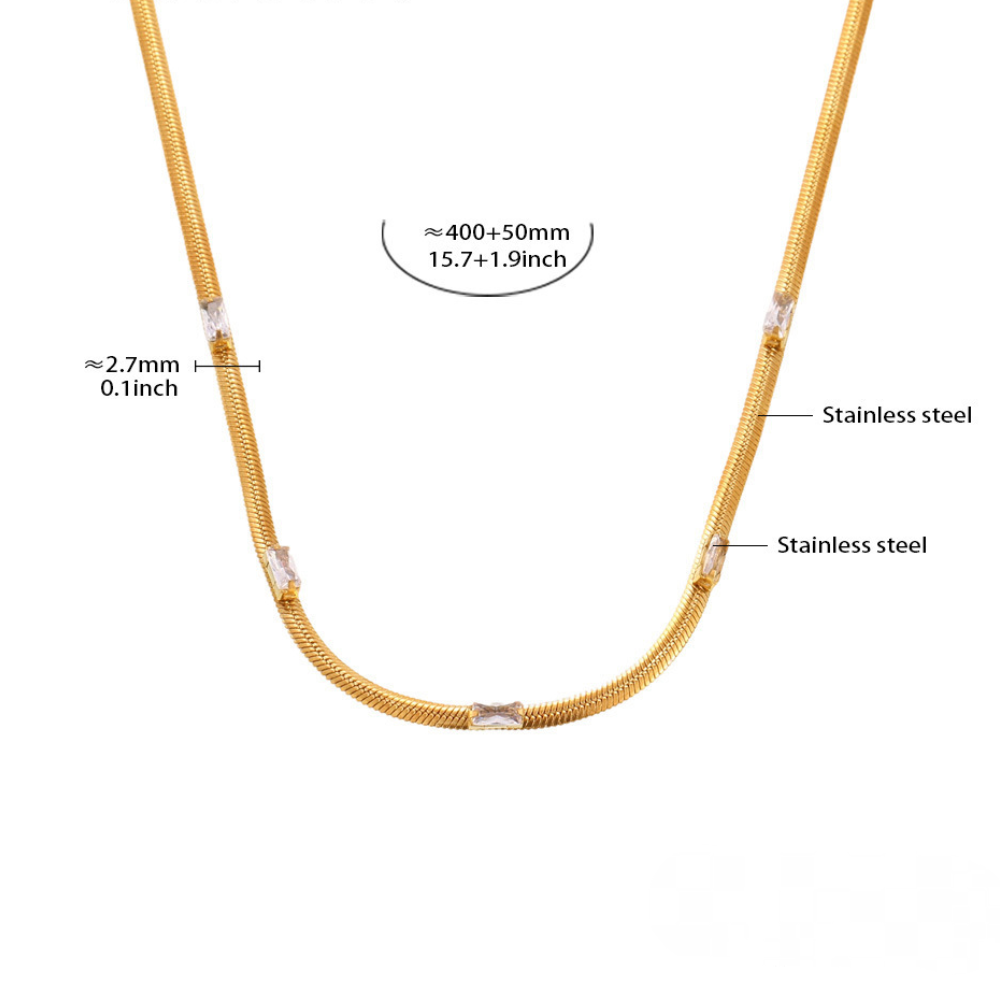 Stainless Steel OT Buckle Paper Clip Necklace