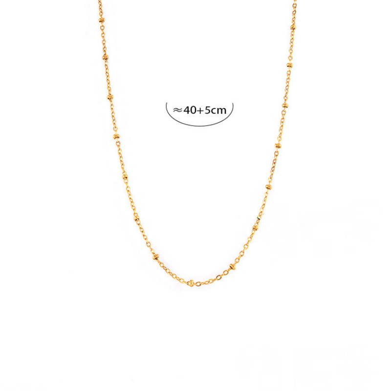 Stainless Steel Check Heart Pendant Stackable Necklace