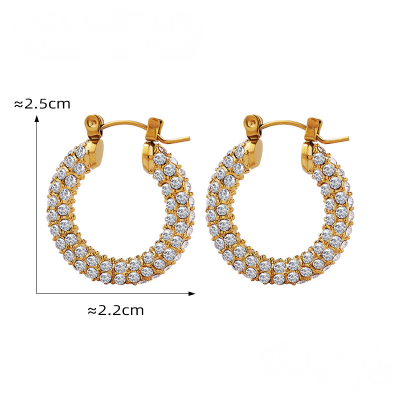 Rope Chain Geometric Pendant Necklace Bracelet Cubic Zirconia Ring Earrings Jewelry Suit