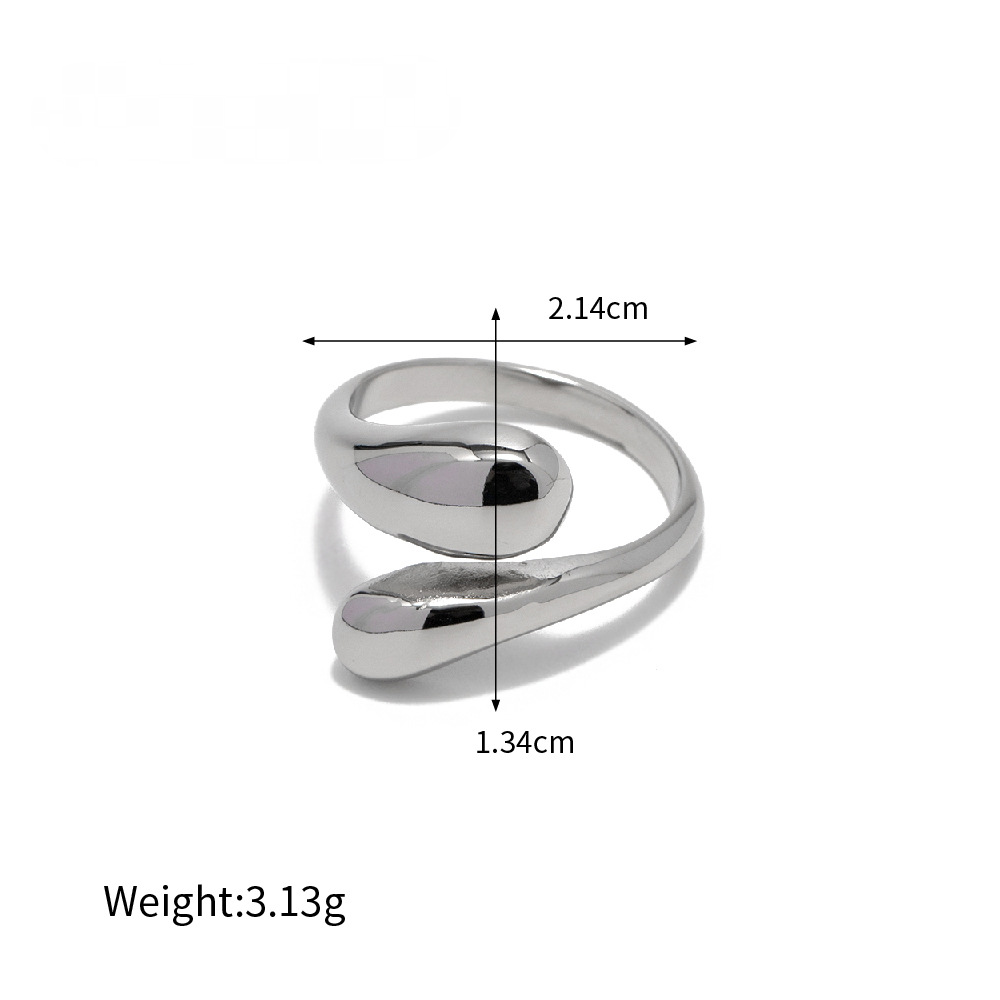 Stainless Steel Two-Tone Gold and Steel Ring Combination