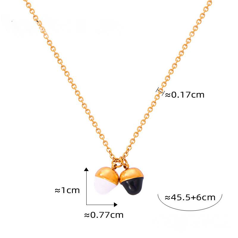 Heart Round Pendant Stainless Steel Freshwater Pearl Necklace