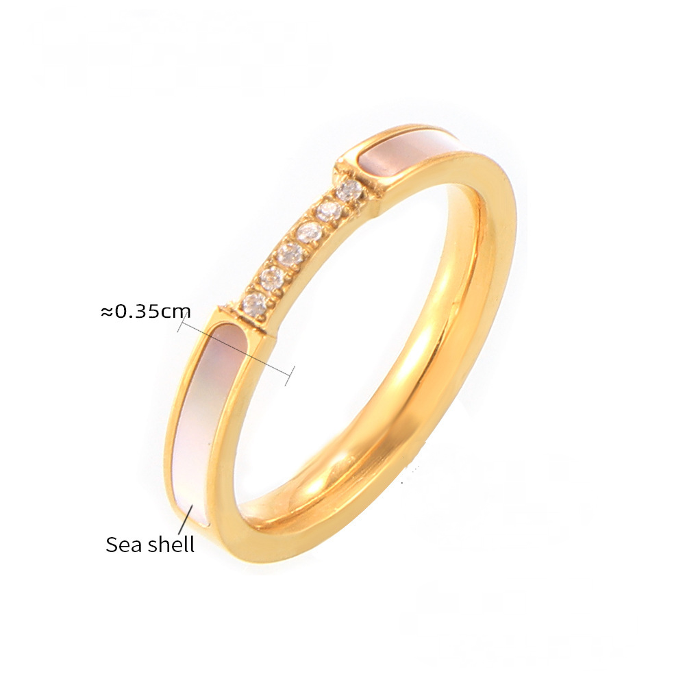 Four-pointed Star Cat's Eye Pendant Necklace Seashell Ring Jewelry Suit