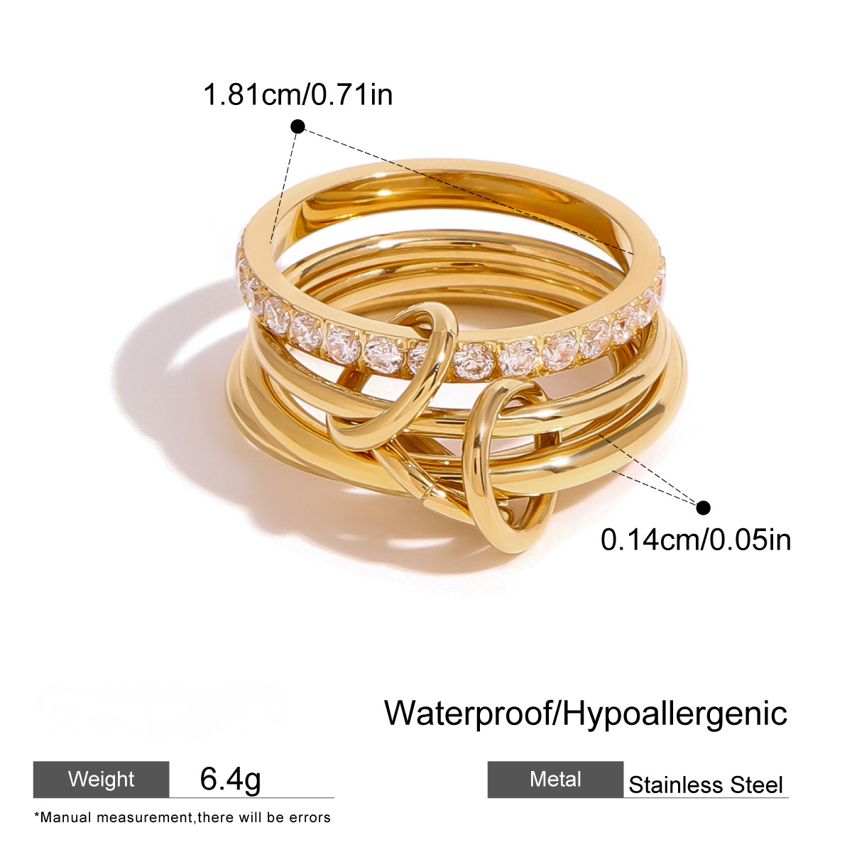 Stainless Steel Stacking Plain Band Rings