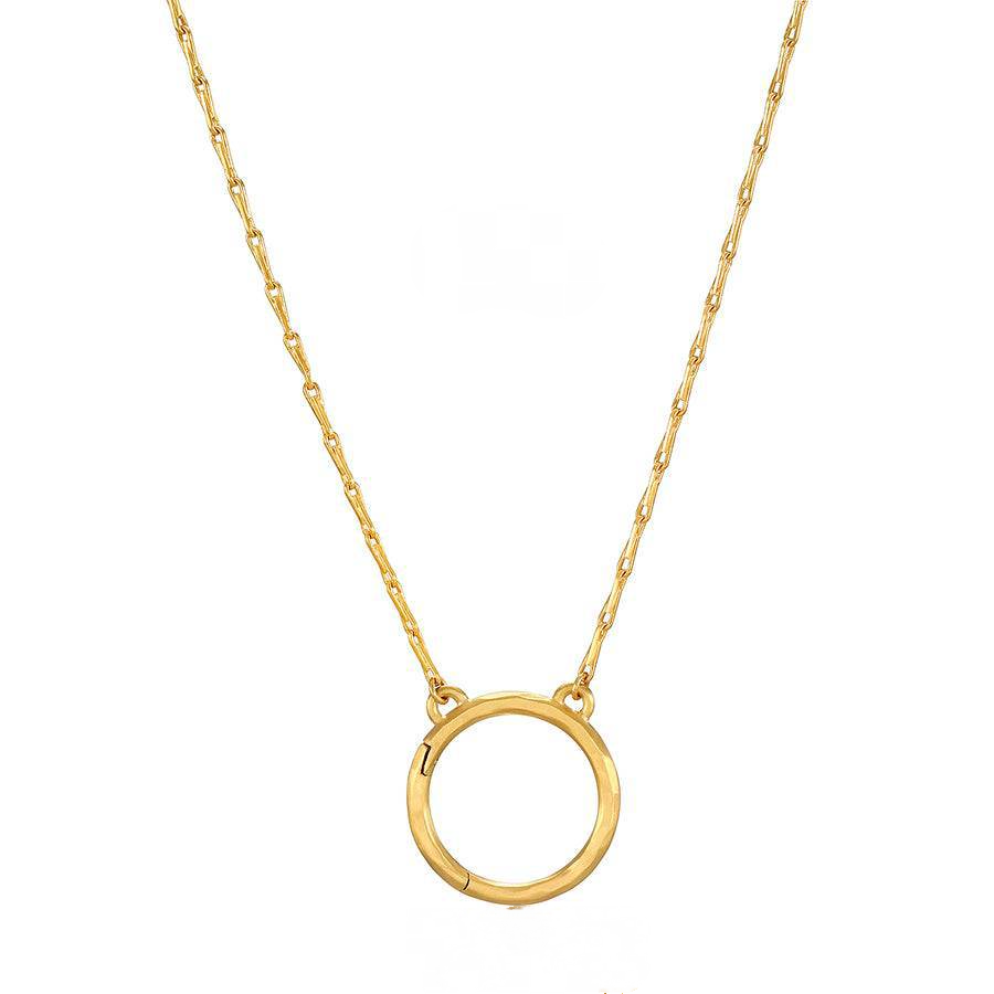 Stainless Steel Texture Live Buckle Necklace