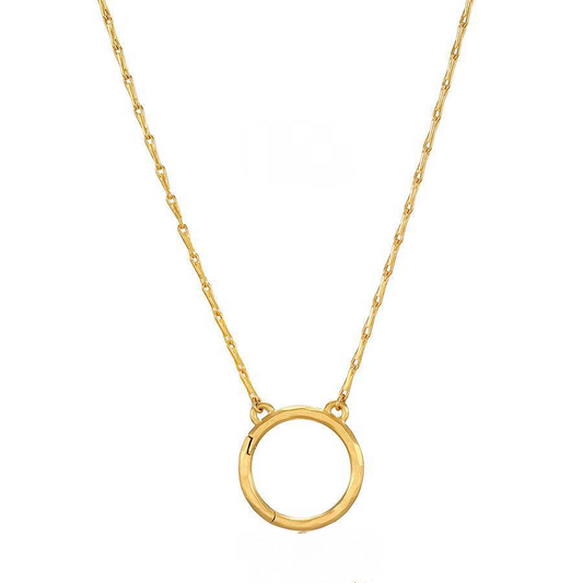 Stainless Steel Texture Live Buckle Necklace